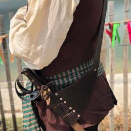 A man in a Pirate Baldric Style 2 costume holding a sword.