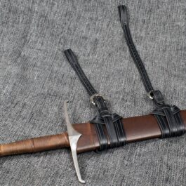 a Universal Sword Suspension Straps with a leather sheath attached to it.