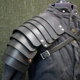 A close up of Shoulder Armor Style 4 on a mannequin.