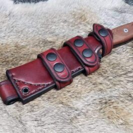 red Handmade Leather Scout Sheath For The TOPS Fieldcraft Knife. - renaissance clothing - renaissance clothing men - renaissance clothing women - renaissance clothing near me - renaissance art clothing - renaissance era clothing - renaissance costume ideas