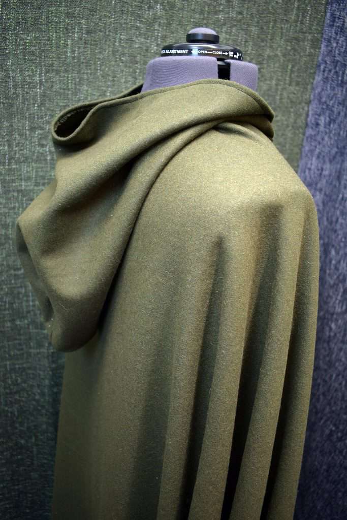 Boiled Wool Hooded Cloak