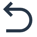 a blue arrow pointing to the left on a black background.