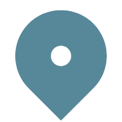 a blue circle with a black background.