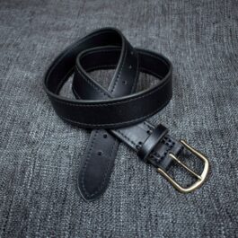 A Heavy Duty Belt with a gold buckle.