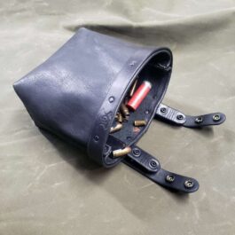 A Bison leather Dump Bag with a pair of pliers in it.