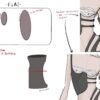 A drawing of Custom Arm Bands with a cut out of it.