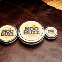 medium ,large, and small tins of leather conditioner