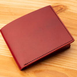 Bifold Wallet in Red Leather