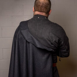 gray shoulder cape