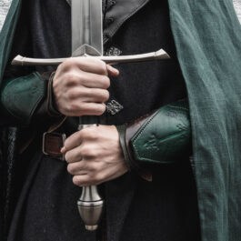 Faramir vambraces being worn by a man with a sword